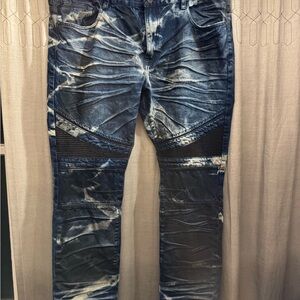 Smoke rise Ny Men's Distressed Blue Jeans